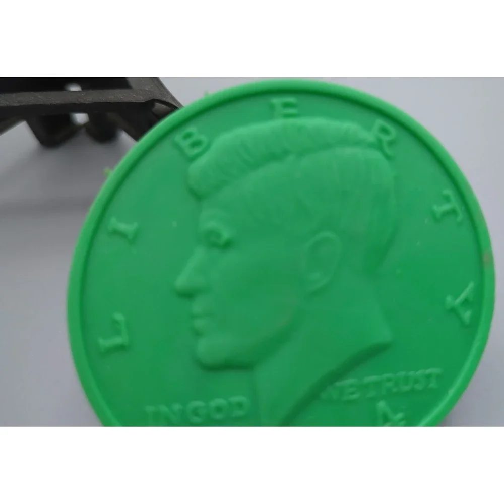 Novelty 1964 JFK Kennedy US‎ Half Dollar Eraser Green Rubber Error Coin Gag Gift